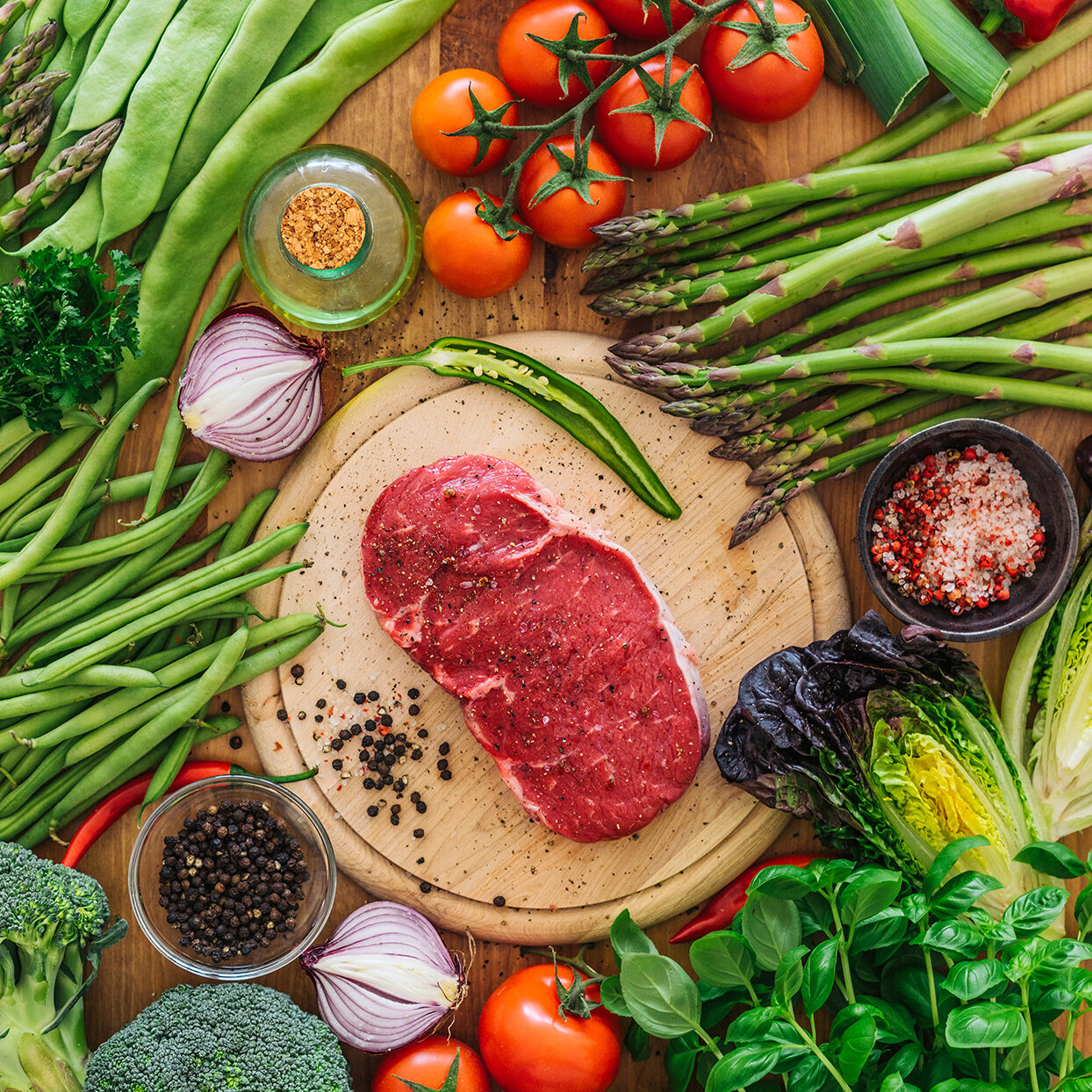 raw-rib-eye-steak-with-vegetables